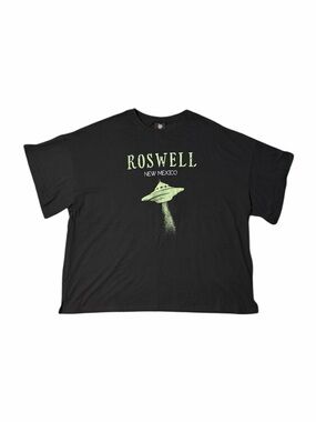 VINTAGE Black Roswell New Mexico cool UFO cotton t-shirt
